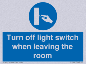Turn off light switch when leaving the room